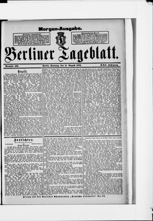 Berliner Tageblatt und Handels-Zeitung vom 14.08.1892