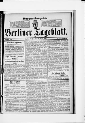 Berliner Tageblatt und Handels-Zeitung vom 16.08.1892