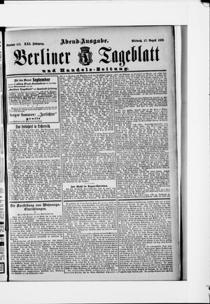 Berliner Tageblatt und Handels-Zeitung vom 17.08.1892