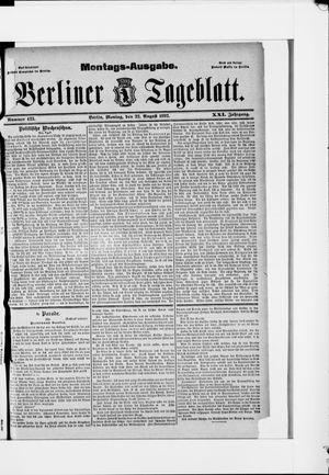 Berliner Tageblatt und Handels-Zeitung vom 22.08.1892