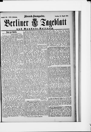 Berliner Tageblatt und Handels-Zeitung vom 23.08.1892