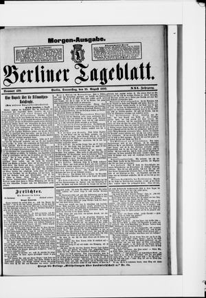 Berliner Tageblatt und Handels-Zeitung vom 25.08.1892