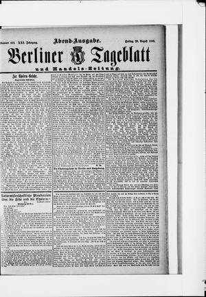 Berliner Tageblatt und Handels-Zeitung vom 26.08.1892