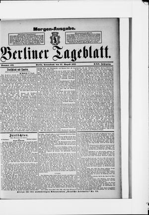 Berliner Tageblatt und Handels-Zeitung vom 27.08.1892