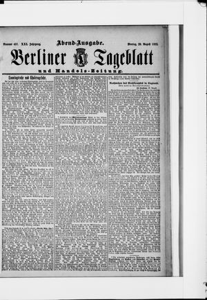 Berliner Tageblatt und Handels-Zeitung vom 29.08.1892