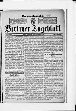 Berliner Tageblatt und Handels-Zeitung vom 01.09.1892