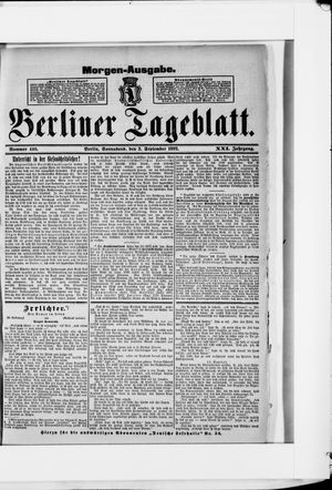 Berliner Tageblatt und Handels-Zeitung on Sep 3, 1892
