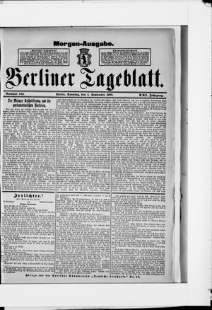 Berliner Tageblatt und Handels-Zeitung vom 04.09.1892