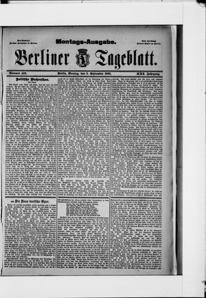 Berliner Tageblatt und Handels-Zeitung vom 05.09.1892