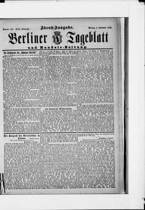Berliner Tageblatt und Handels-Zeitung vom 05.09.1892