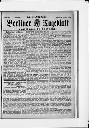 Berliner Tageblatt und Handels-Zeitung vom 06.09.1892
