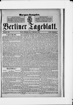 Berliner Tageblatt und Handels-Zeitung vom 07.09.1892
