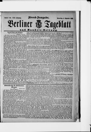 Berliner Tageblatt und Handels-Zeitung vom 08.09.1892