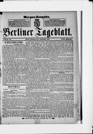Berliner Tageblatt und Handels-Zeitung vom 09.09.1892