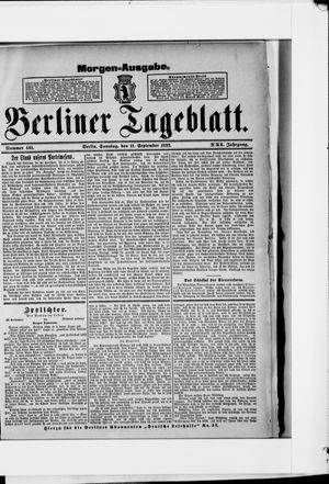 Berliner Tageblatt und Handels-Zeitung vom 11.09.1892