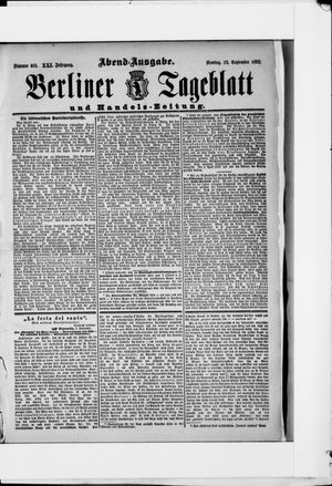 Berliner Tageblatt und Handels-Zeitung vom 12.09.1892