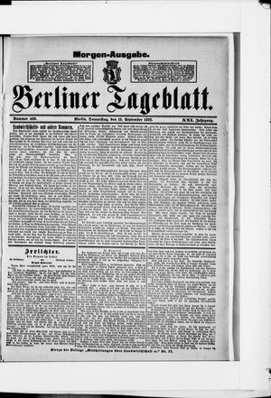 Berliner Tageblatt und Handels-Zeitung vom 15.09.1892