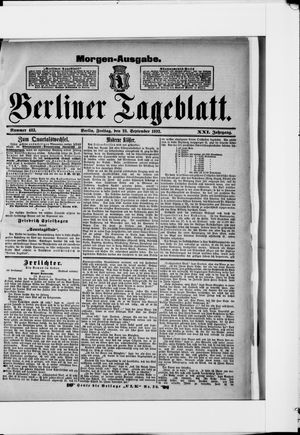 Berliner Tageblatt und Handels-Zeitung vom 23.09.1892