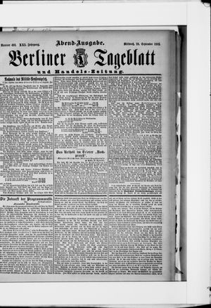 Berliner Tageblatt und Handels-Zeitung vom 28.09.1892
