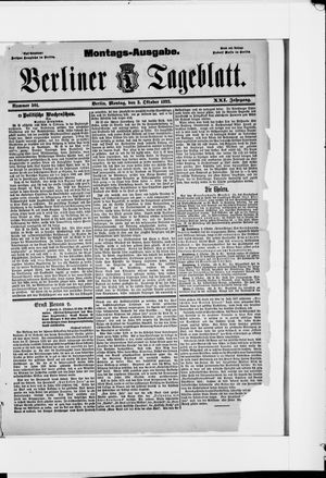 Berliner Tageblatt und Handels-Zeitung vom 03.10.1892