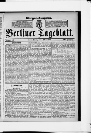 Berliner Tageblatt und Handels-Zeitung vom 04.10.1892