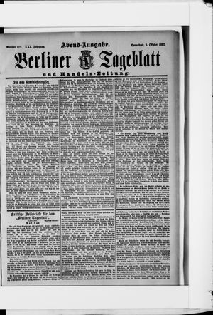 Berliner Tageblatt und Handels-Zeitung vom 08.10.1892