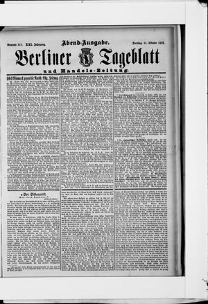 Berliner Tageblatt und Handels-Zeitung vom 11.10.1892