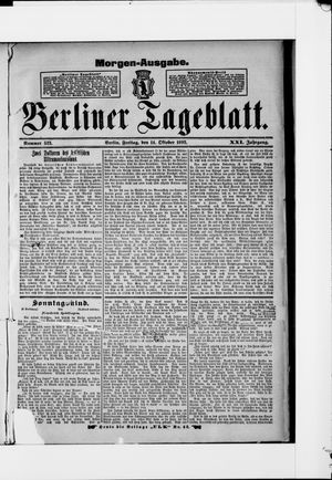 Berliner Tageblatt und Handels-Zeitung on Oct 14, 1892
