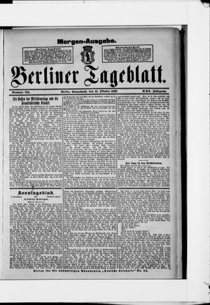 Berliner Tageblatt und Handels-Zeitung vom 15.10.1892