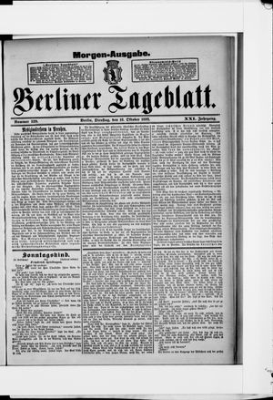 Berliner Tageblatt und Handels-Zeitung vom 18.10.1892