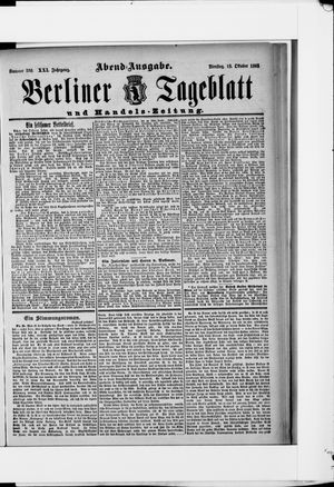 Berliner Tageblatt und Handels-Zeitung vom 18.10.1892