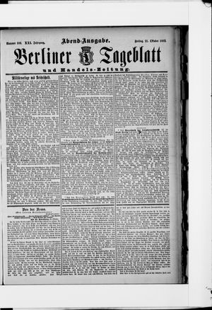 Berliner Tageblatt und Handels-Zeitung vom 21.10.1892