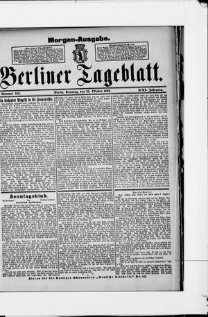 Berliner Tageblatt und Handels-Zeitung vom 23.10.1892