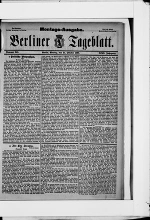 Berliner Tageblatt und Handels-Zeitung vom 24.10.1892