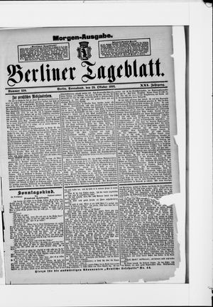 Berliner Tageblatt und Handels-Zeitung vom 29.10.1892