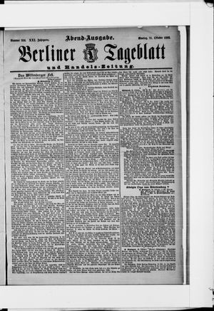 Berliner Tageblatt und Handels-Zeitung vom 31.10.1892