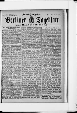 Berliner Tageblatt und Handels-Zeitung vom 05.11.1892