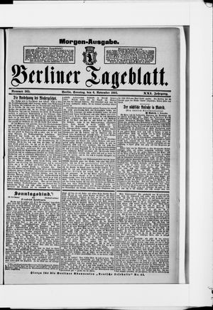Berliner Tageblatt und Handels-Zeitung vom 06.11.1892