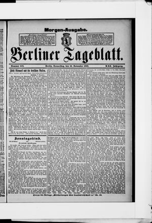 Berliner Tageblatt und Handels-Zeitung on Nov 10, 1892