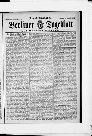 Berliner Tageblatt und Handels-Zeitung vom 11.11.1892