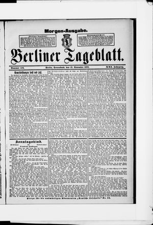 Berliner Tageblatt und Handels-Zeitung vom 12.11.1892