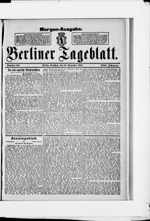 Berliner Tageblatt und Handels-Zeitung vom 15.11.1892