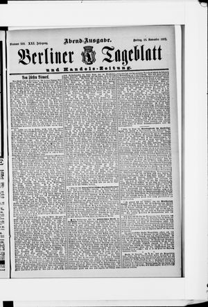 Berliner Tageblatt und Handels-Zeitung vom 18.11.1892