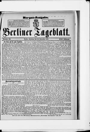 Berliner Tageblatt und Handels-Zeitung vom 20.11.1892
