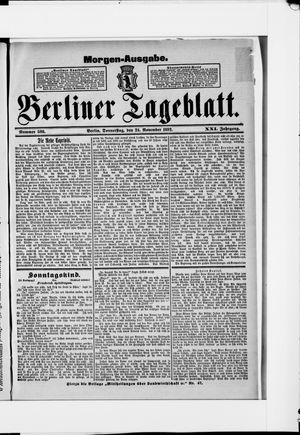 Berliner Tageblatt und Handels-Zeitung vom 24.11.1892