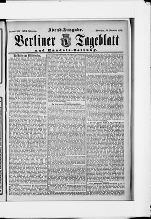 Berliner Tageblatt und Handels-Zeitung vom 24.11.1892