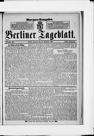 Berliner Tageblatt und Handels-Zeitung vom 25.11.1892