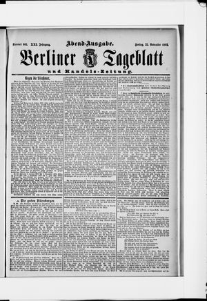 Berliner Tageblatt und Handels-Zeitung vom 25.11.1892