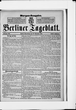 Berliner Tageblatt und Handels-Zeitung vom 26.11.1892