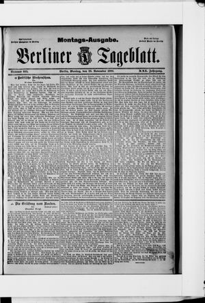 Berliner Tageblatt und Handels-Zeitung vom 28.11.1892